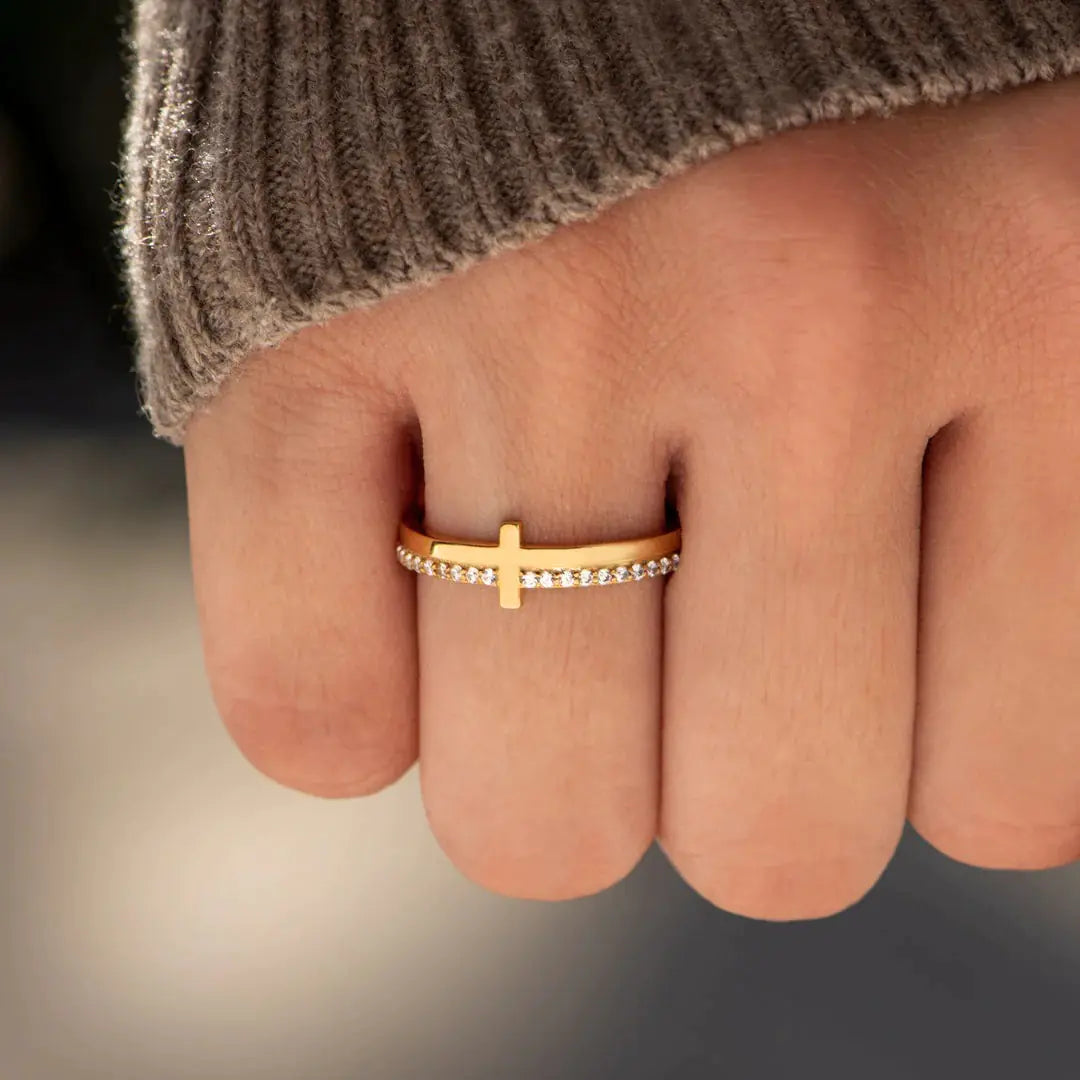S925 Sterling Silver Cross Ring - Simple Fashion Design