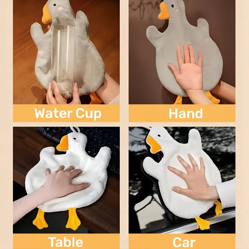 Cartoon Duck Hand Towels - Absorbent and Quick Drying