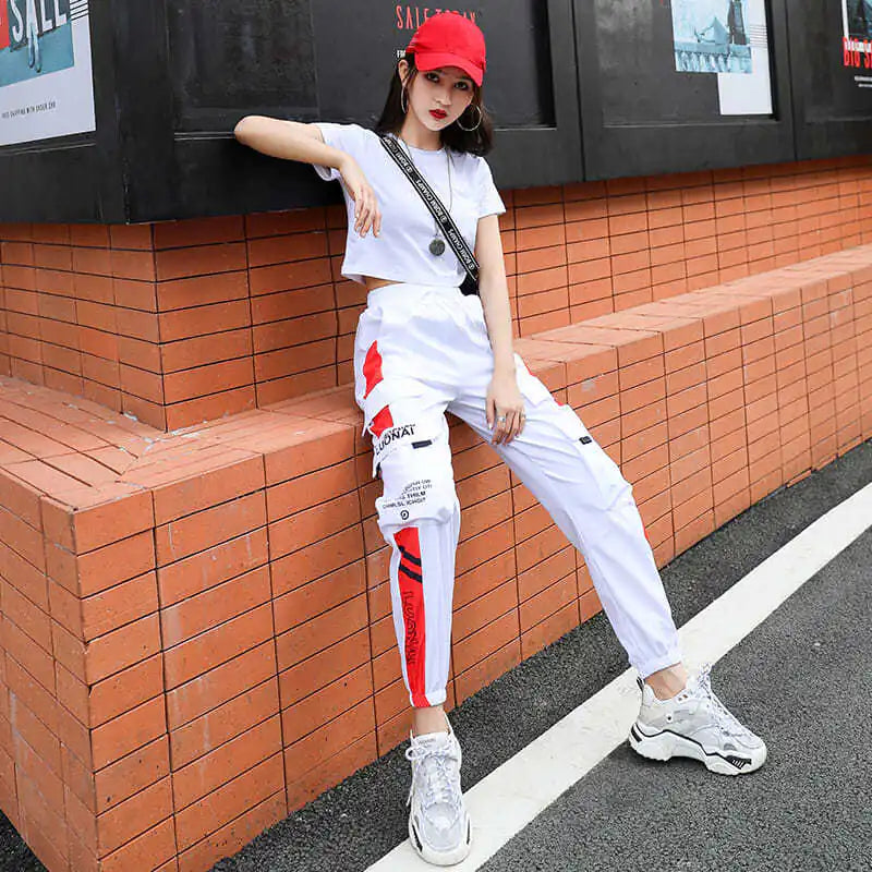 Women's Hip-Hop Cargo Joggers for Casual Sports Wear