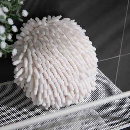 Fuzzy Ball Hand Towel - Quick-Drying Absorbent Accessory