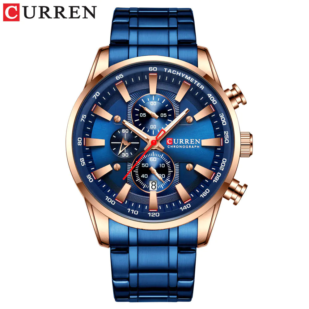 Curren 8351 Men's Waterproof Quartz Watch with Calendar