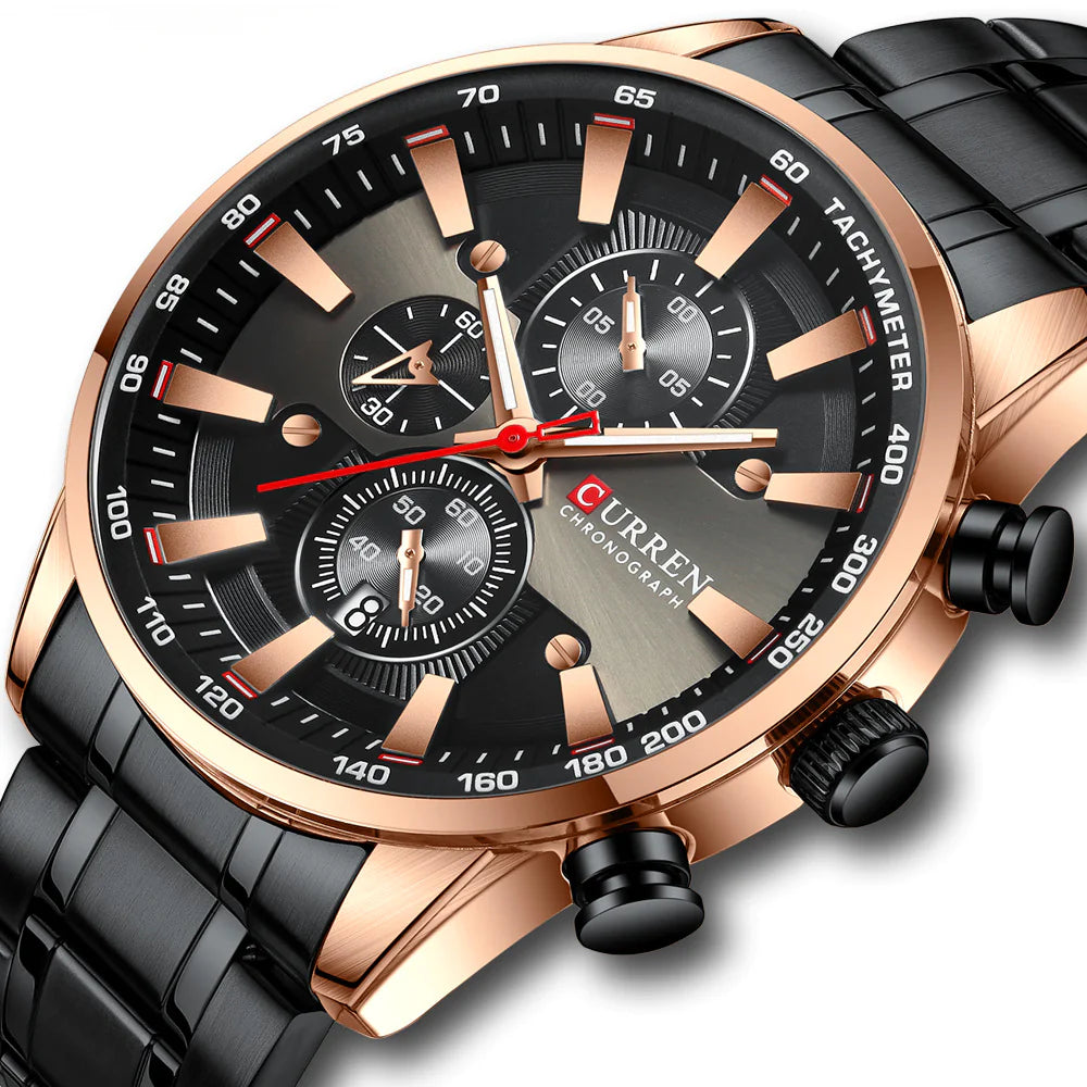 Curren 8351 Men's Waterproof Quartz Watch with Calendar