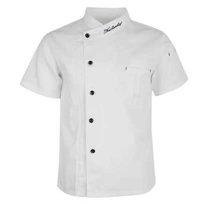 Short-Sleeved Chef Overalls for Kitchen Staff