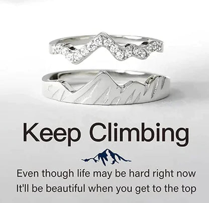 Copper Inlaid Zircon Folding Ring for Women’s Fashion
