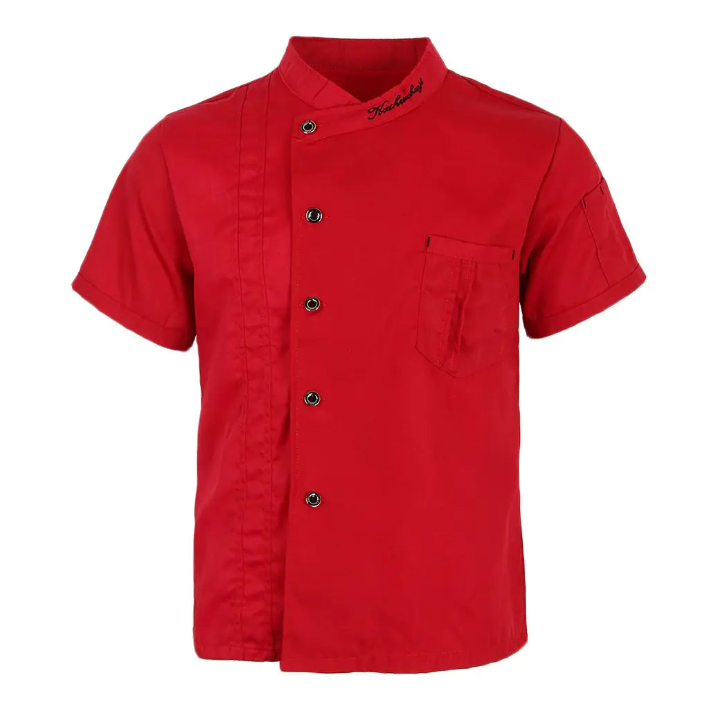 Short-Sleeved Chef Overalls for Kitchen Staff