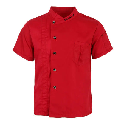 Short-Sleeved Chef Overalls for Kitchen Staff