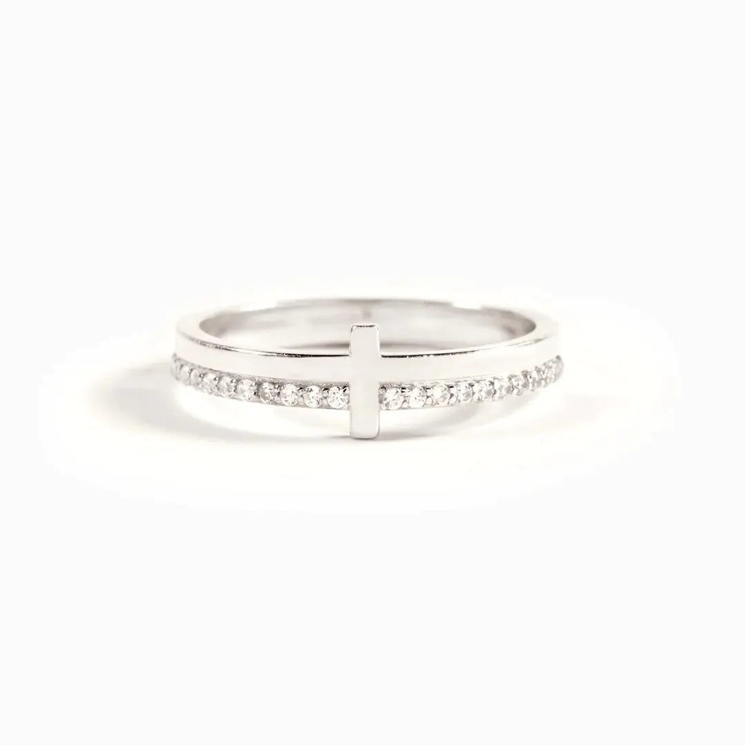 S925 Sterling Silver Cross Ring - Simple Fashion Design
