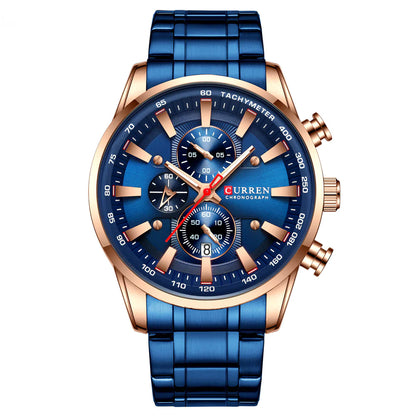 Curren 8351 Men's Waterproof Quartz Watch with Calendar